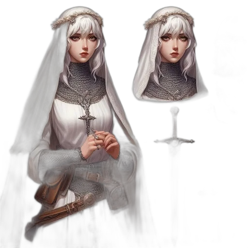 sword, dress, weapon, concept art transparent PNG cut-out