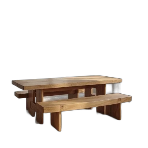 furniture, 3d render, bench, table transparent PNG cut-out
