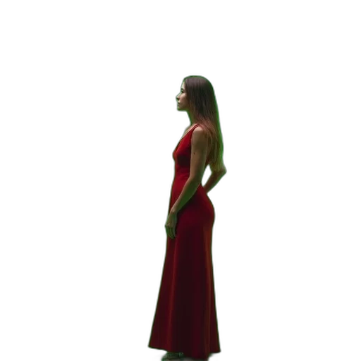 dress, staff, jewelry, 3d render transparent PNG cut-out