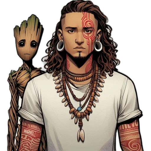 comic book art, concept art, fantasy art, cartoon transparent PNG cut-out