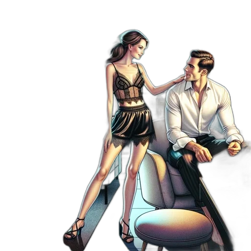 comic book art, concept art, cyberpunk, neon lights transparent PNG cut-out