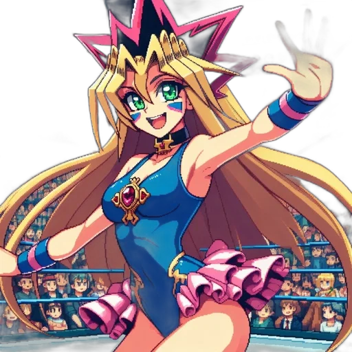 staff, dress, anime, pixel art transparent PNG cut-out