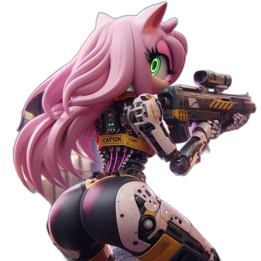 weapon, robot, cyberpunk, concept art transparent PNG cut-out
