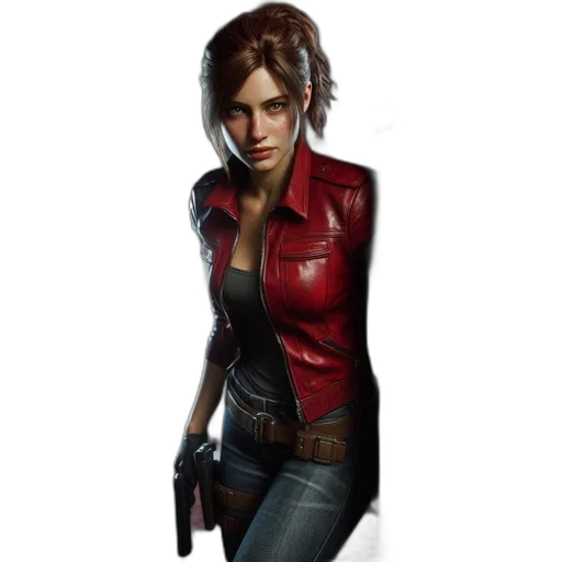 jacket, weapon, concept art, photorealistic transparent PNG cut-out