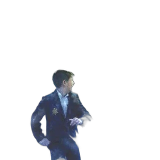 jacket, staff, robot, creature transparent PNG cut-out