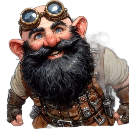 face, staff, creature, fantasy art transparent PNG cut-out