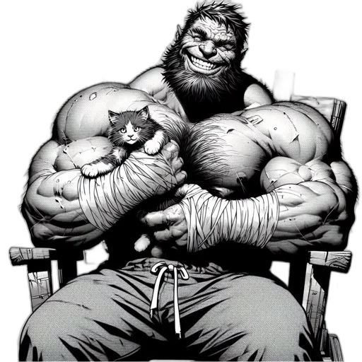 animal, comic book art, concept art, photorealistic transparent PNG cut-out