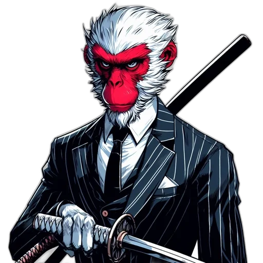 staff, mask, jacket, comic book art transparent PNG cut-out