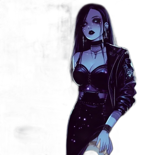 jacket, dress, comic book art, concept art transparent PNG cut-out