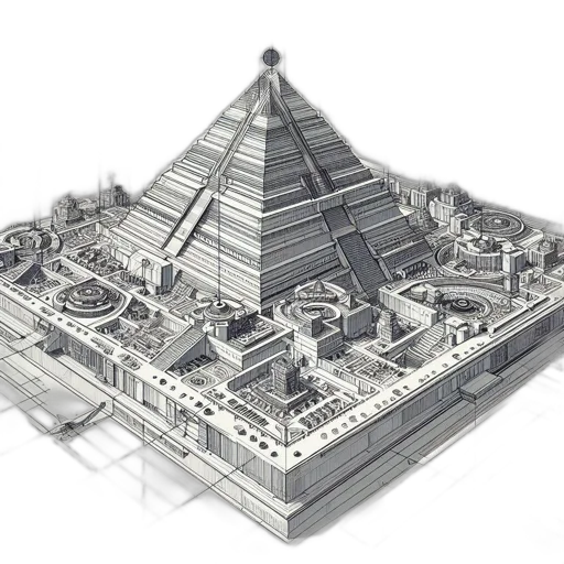 building, jewelry, concept art, 3d render transparent PNG cut-out