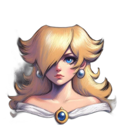 crown, face, hair, staff transparent PNG cut-out