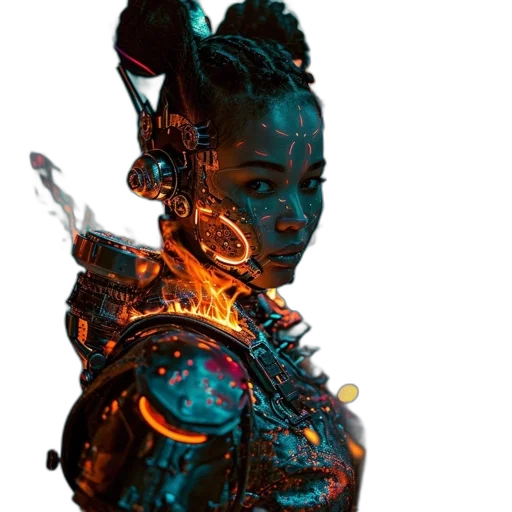 robot, staff, weapon, mask transparent PNG cut-out