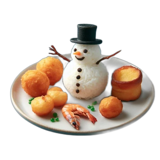 food, 3d render, photorealistic, snow transparent PNG cut-out