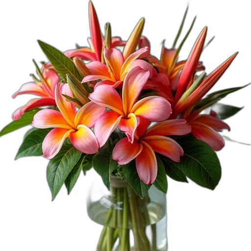 flower, crown, photorealistic, 3d render transparent PNG cut-out