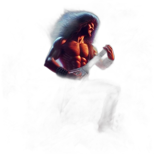 sword, hair, weapon, comic book art transparent PNG cut-out