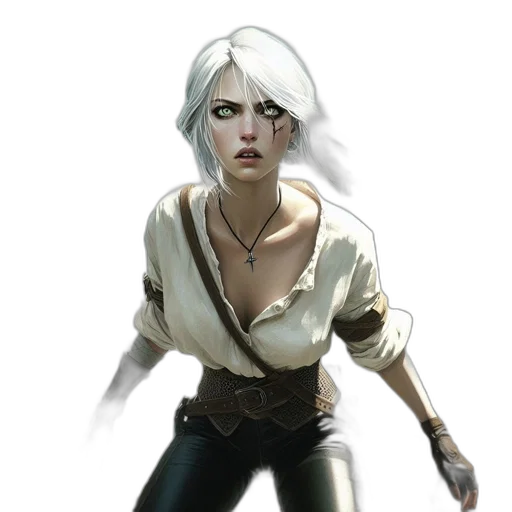 staff, jacket, face, weapon transparent PNG cut-out