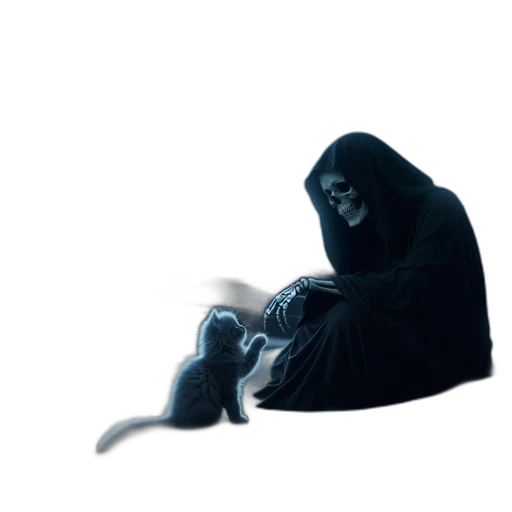 mask, jacket, creature, staff transparent PNG cut-out