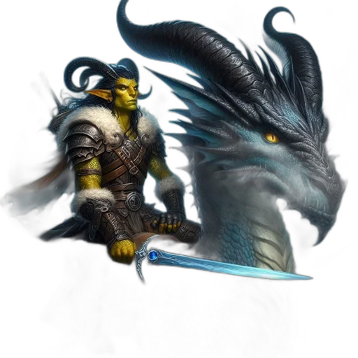 dragon, sword, staff, weapon transparent PNG cut-out