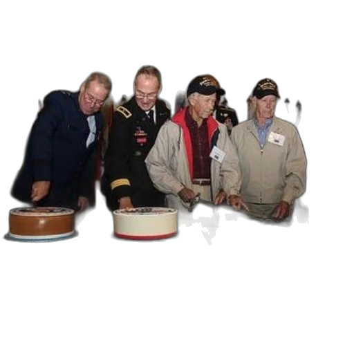 jacket, hat, staff, group transparent PNG cut-out