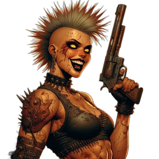 weapon, concept art, comic book art, cyberpunk transparent PNG cut-out