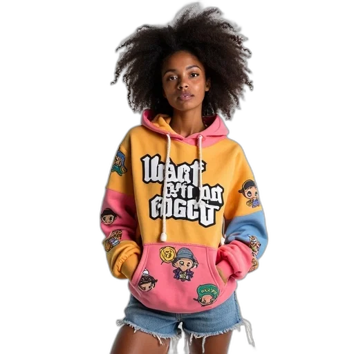 jacket, woman, curly, hair transparent PNG cut-out