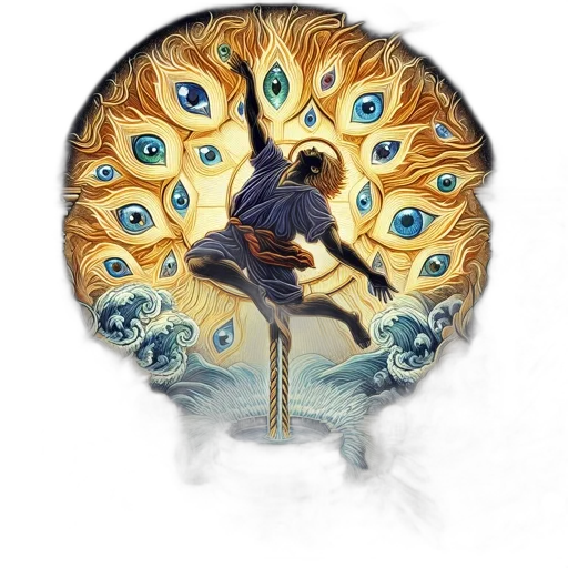 staff, sword, umbrella, fantasy art transparent PNG cut-out