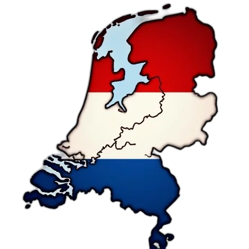 netherlands, map, dutch, flag transparent PNG cut-out