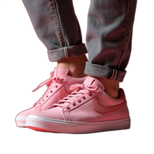 shoes, jacket, vaporwave, 3d render transparent PNG cut-out