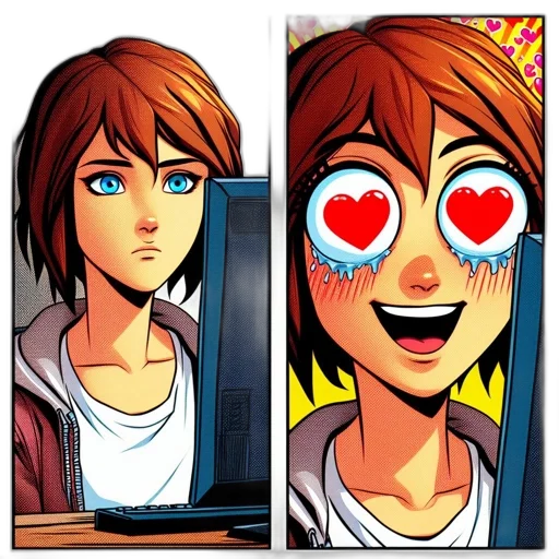 comic book art, concept art, cartoon, anime transparent PNG cut-out