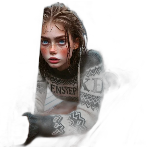 face, jacket, creature, concept art transparent PNG cut-out