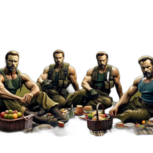 food, concept art, comic book art, pixel art transparent PNG cut-out