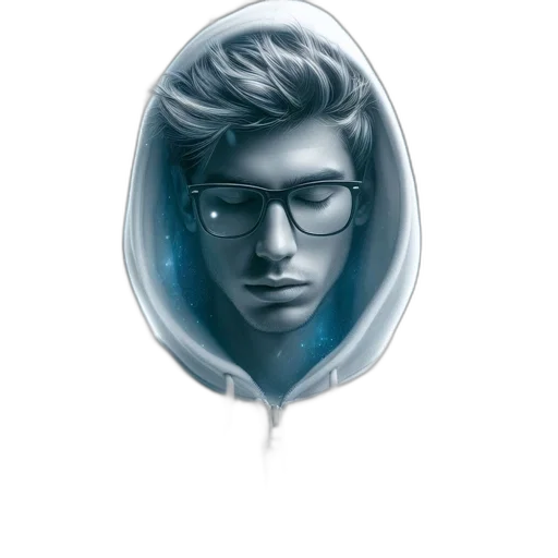 face, jacket, mask, photorealistic transparent PNG cut-out