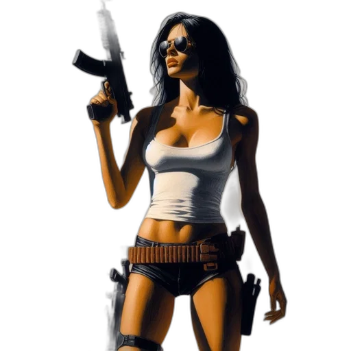 weapon, concept art, comic book art, pixel art transparent PNG cut-out