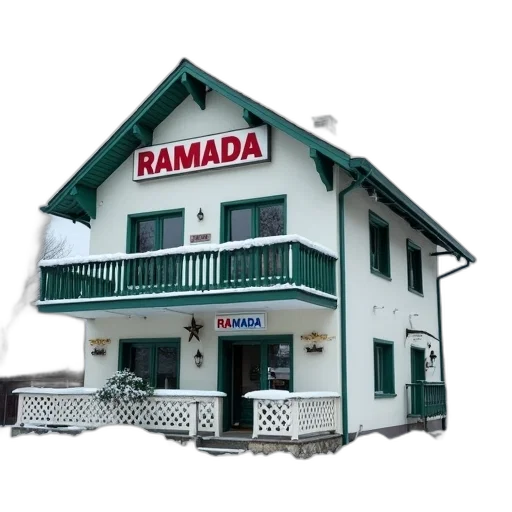 building, 3d render, photorealistic, two-story transparent PNG cut-out
