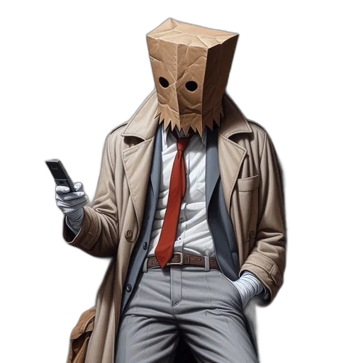 mask, jacket, robot, face transparent PNG cut-out