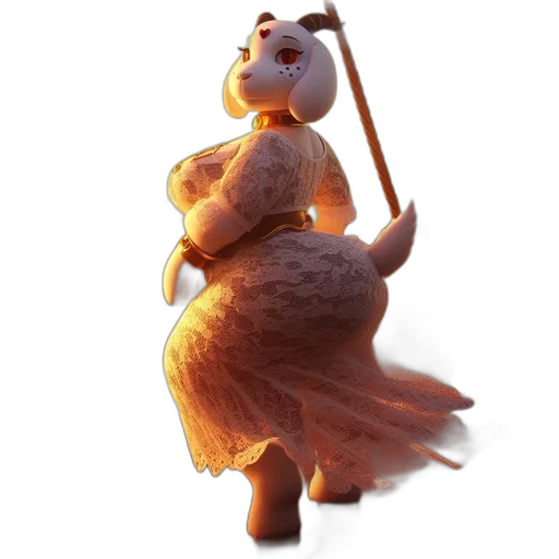 dress, animal, creature, staff transparent PNG cut-out