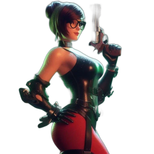weapon, staff, dress, robot transparent PNG cut-out