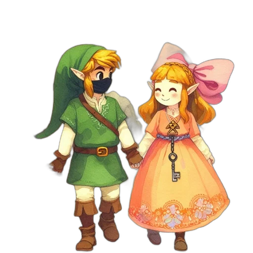 dress, mask, staff, crown transparent PNG cut-out