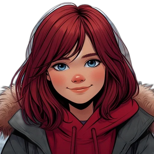 face, jacket, creature, hair transparent PNG cut-out