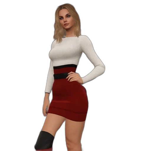 dress, 3d render, concept art, fantasy art transparent PNG cut-out