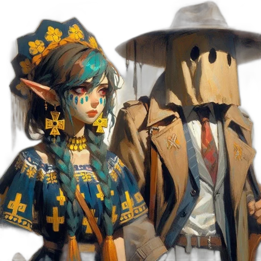 mask, hat, staff, umbrella transparent PNG cut-out