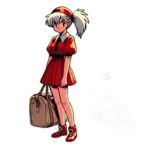 dress, jacket, staff, concept art transparent PNG cut-out