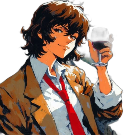 jacket, face, staff, anime transparent PNG cut-out
