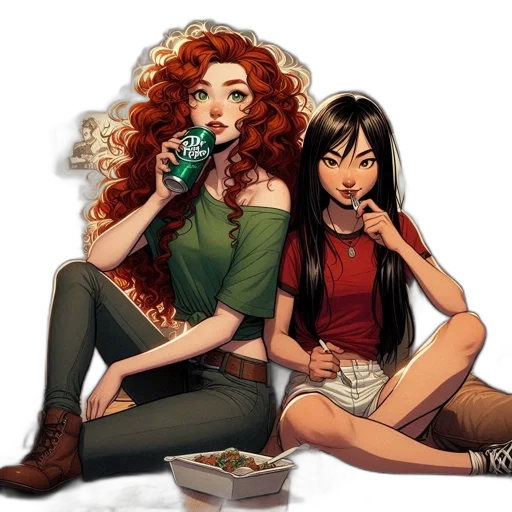 comic book art, concept art, fantasy art, cartoon transparent PNG cut-out