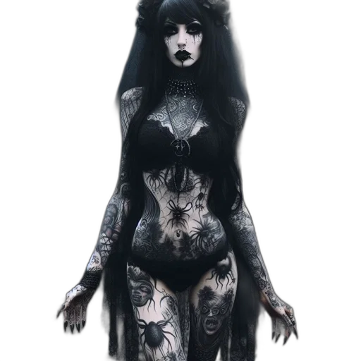 dress, creature, mask, concept art transparent PNG cut-out