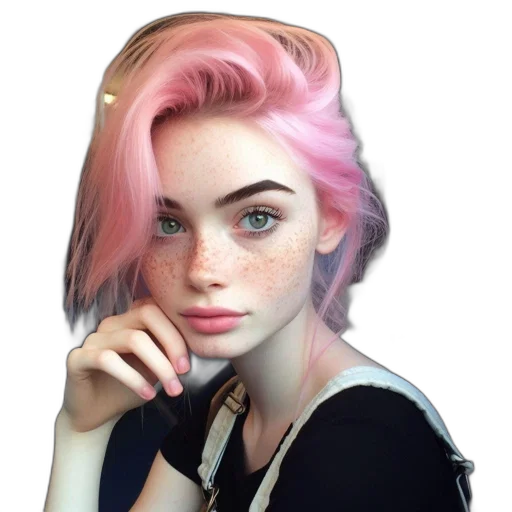 face, hair, jacket, dress transparent PNG cut-out