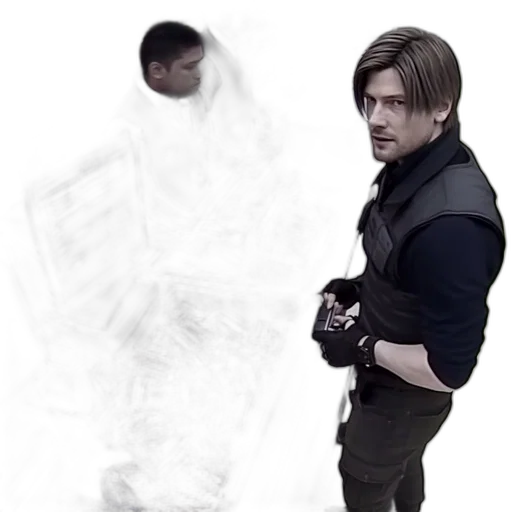 jacket, creature, staff, weapon transparent PNG cut-out