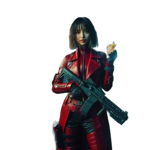 weapon, jacket, cyberpunk, concept art transparent PNG cut-out