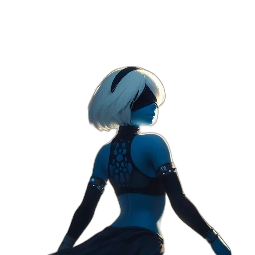 dress, robot, mask, staff transparent PNG cut-out