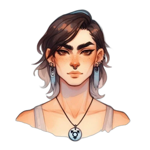 face, jewelry, staff, crown transparent PNG cut-out